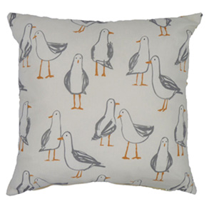 Seagulls, Natural - (45cm x 45cm) Cushion